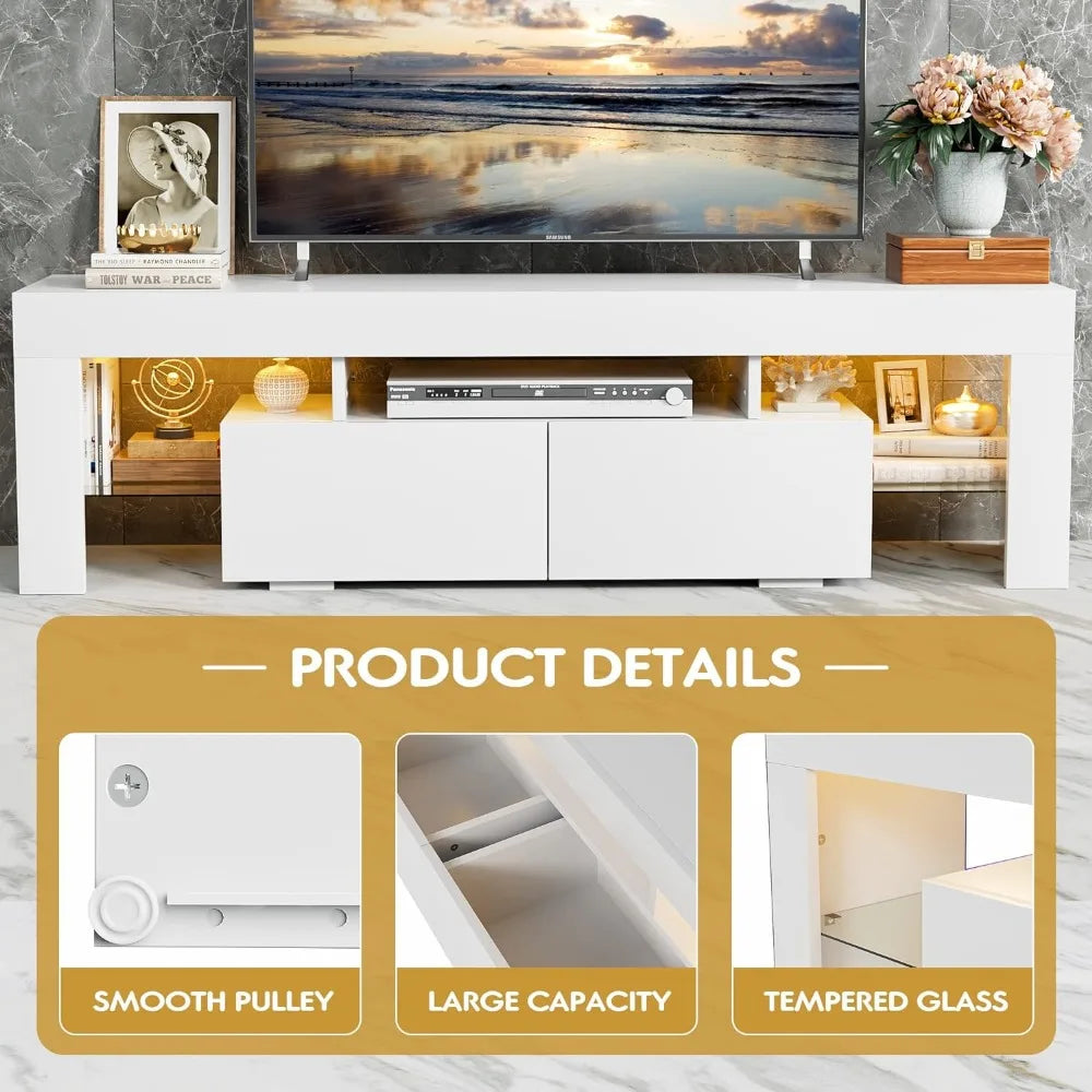 TV Stand with LED Lights