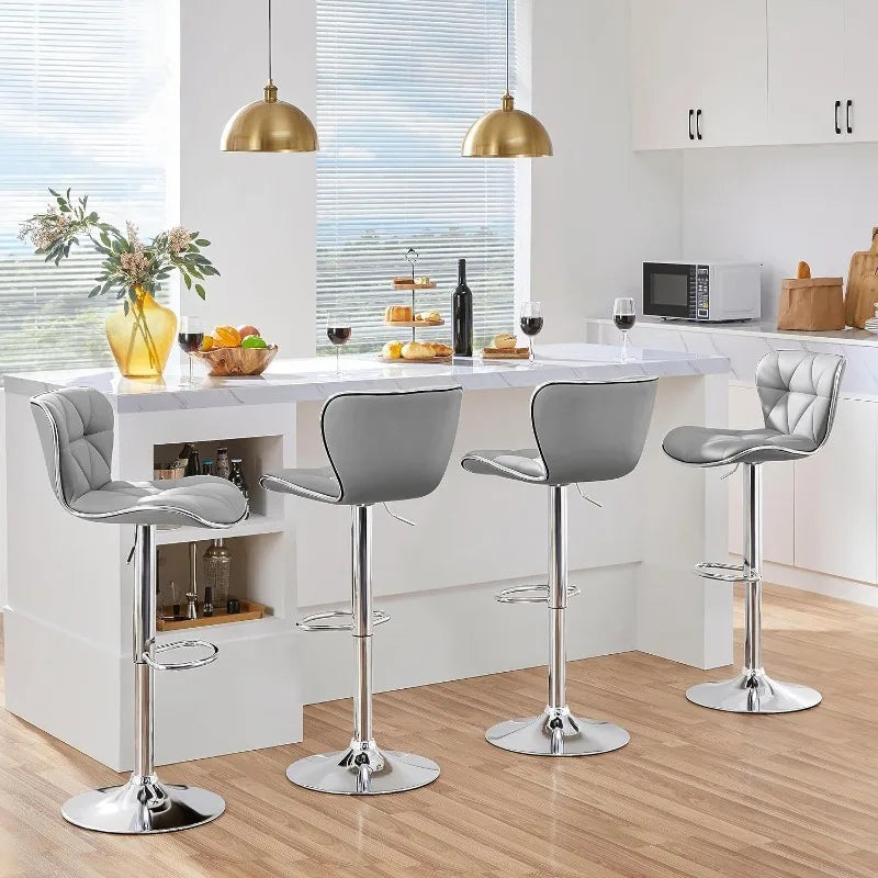 s Set of 4 Modern Bar Chairs Adjustable