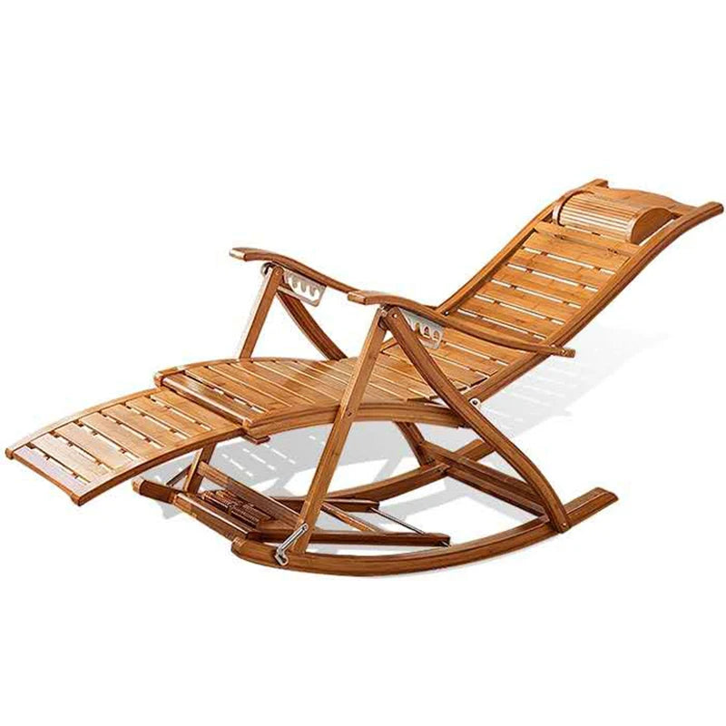 Rocking chair bamboo recliner
