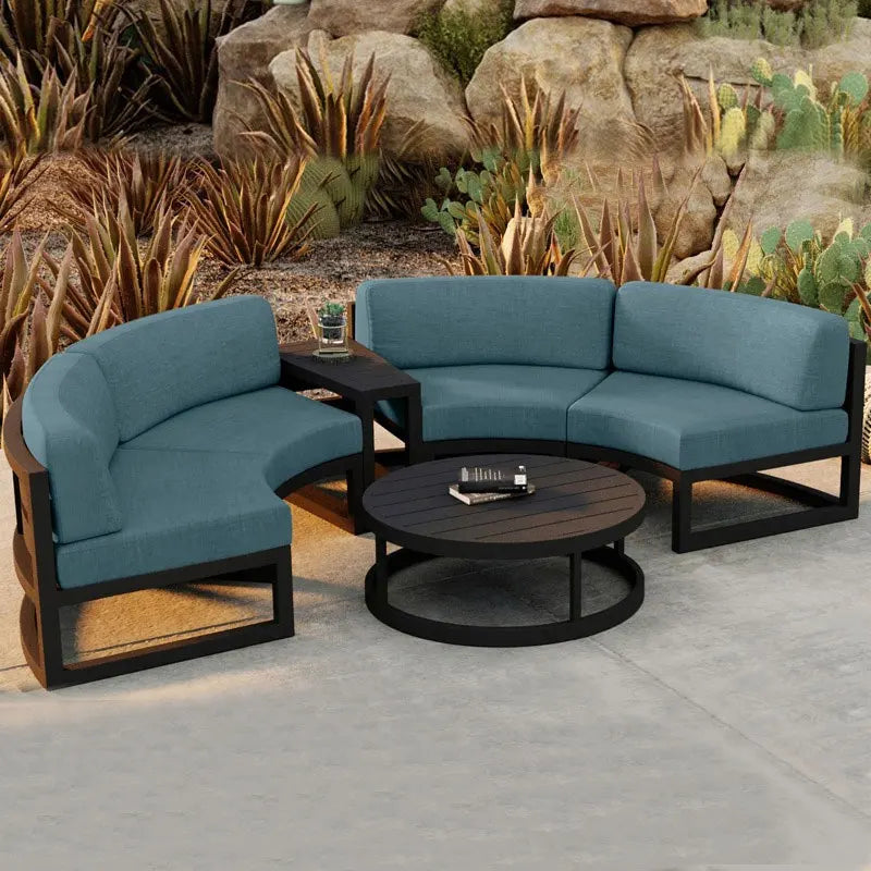 Customized aluminum alloy outdoor sofa combination villa courtyard waterproof and sun-proof