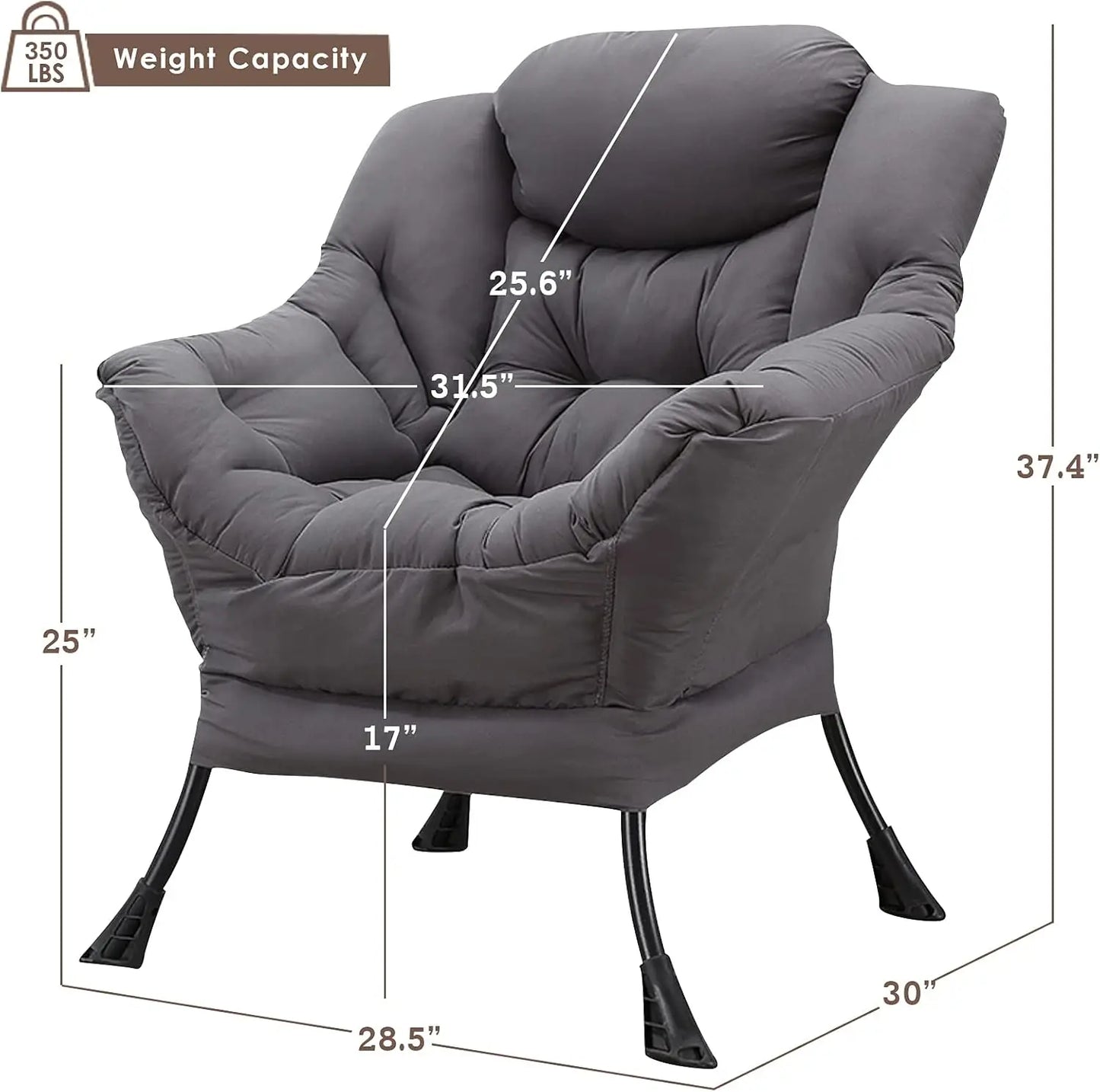 Modern Velvet Fabric Lazy Chair