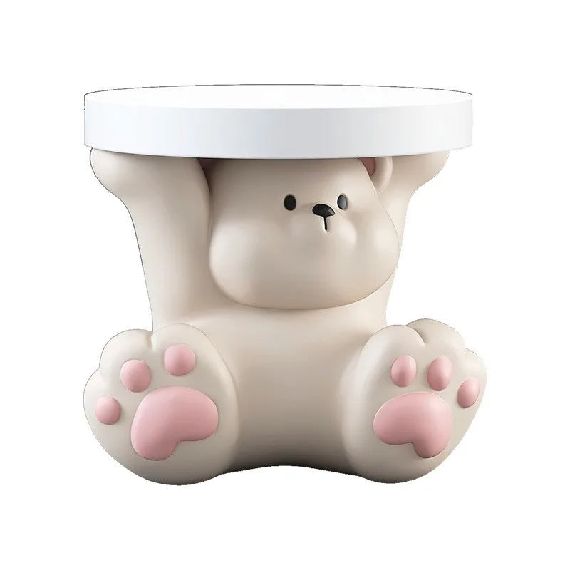 Cream Wind Bear Floor Storage Table