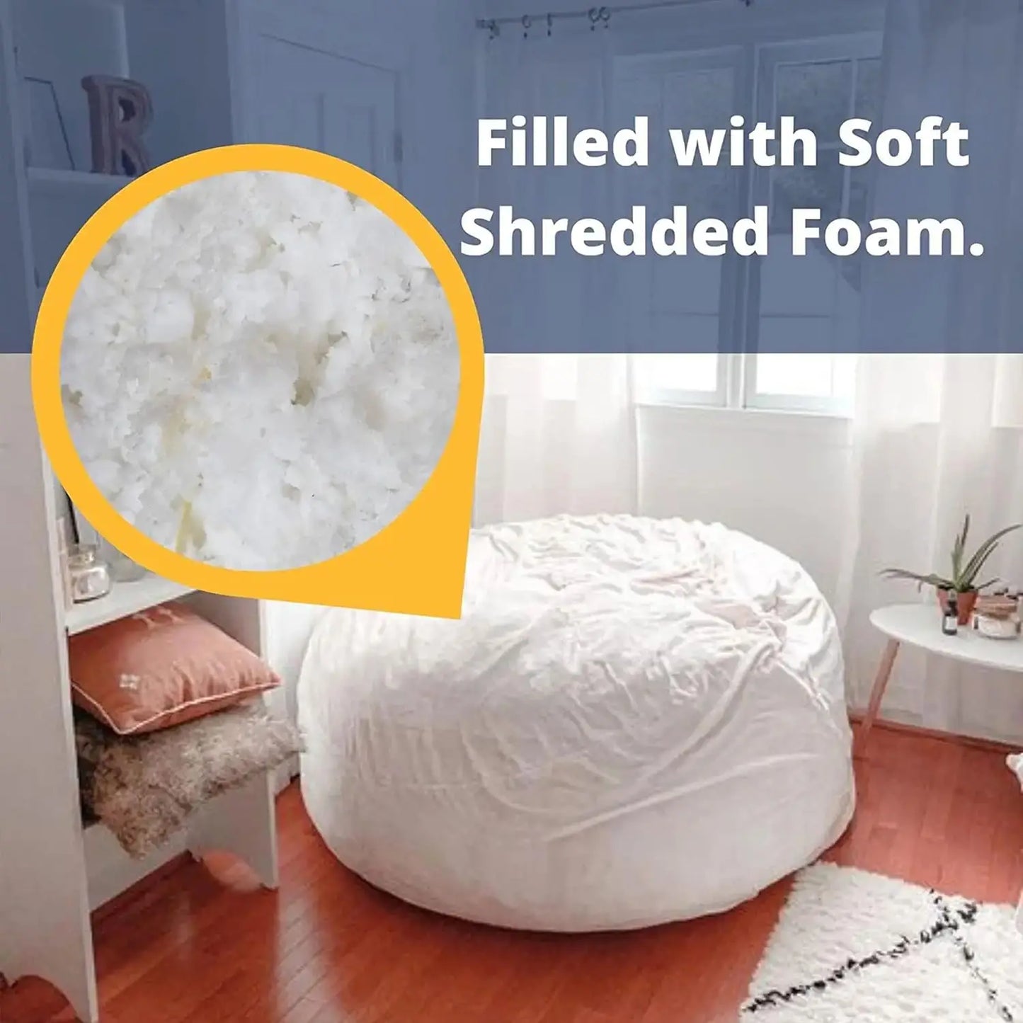 6ft Bean Bag Chair, Oversize Bean Bag Chair for Adults