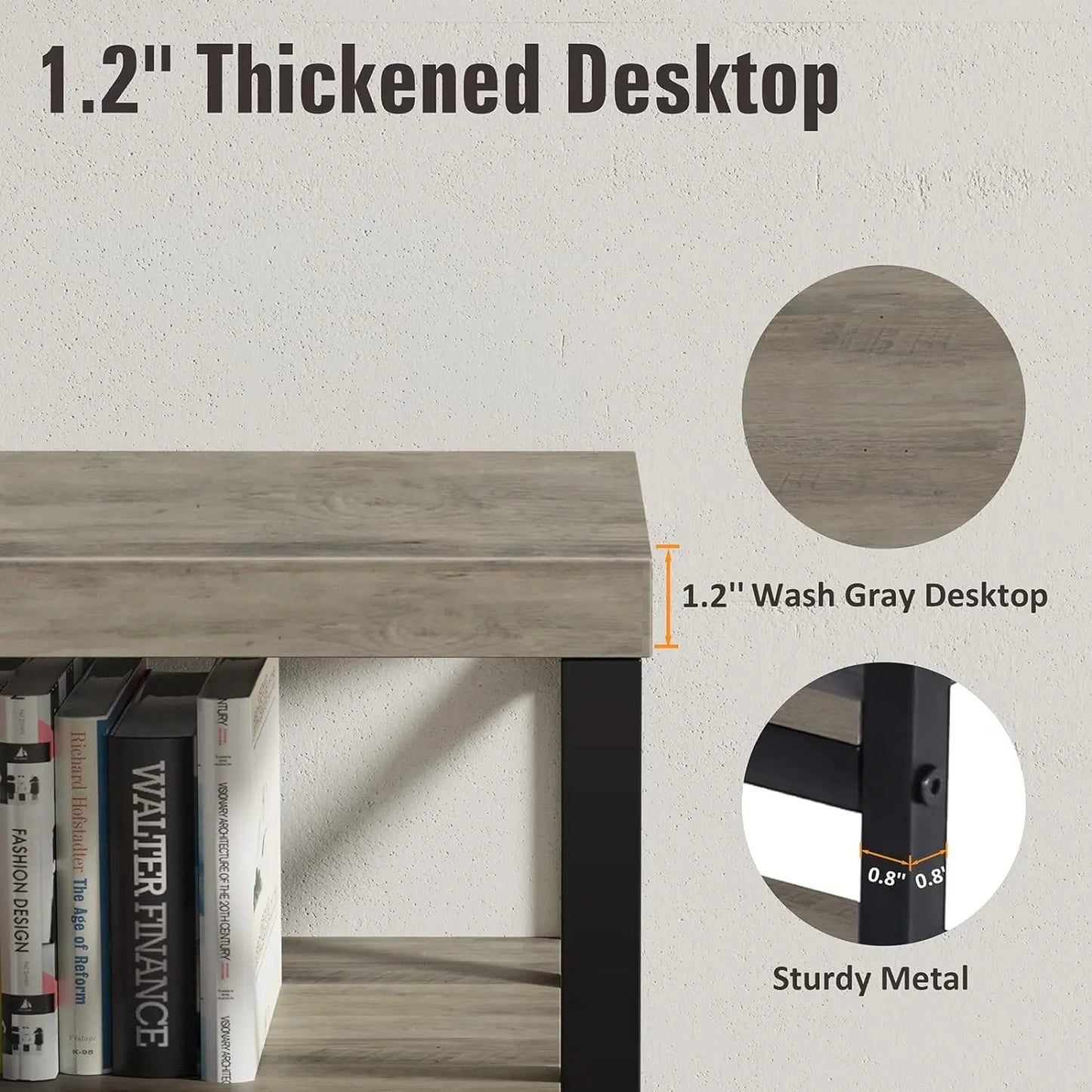 Console Table Narrow w/ 5-Tier Storage Shelves