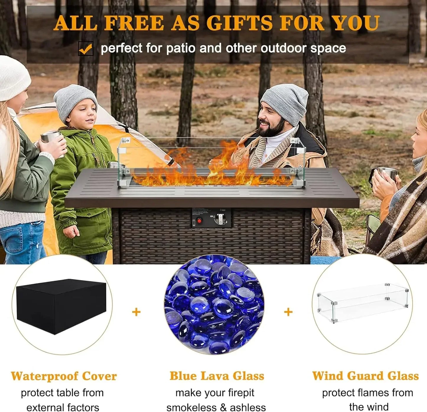 Propane Gas Fire Pit Table