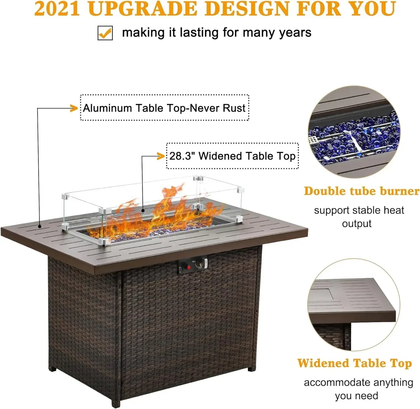 Propane Gas Fire Pit Table
