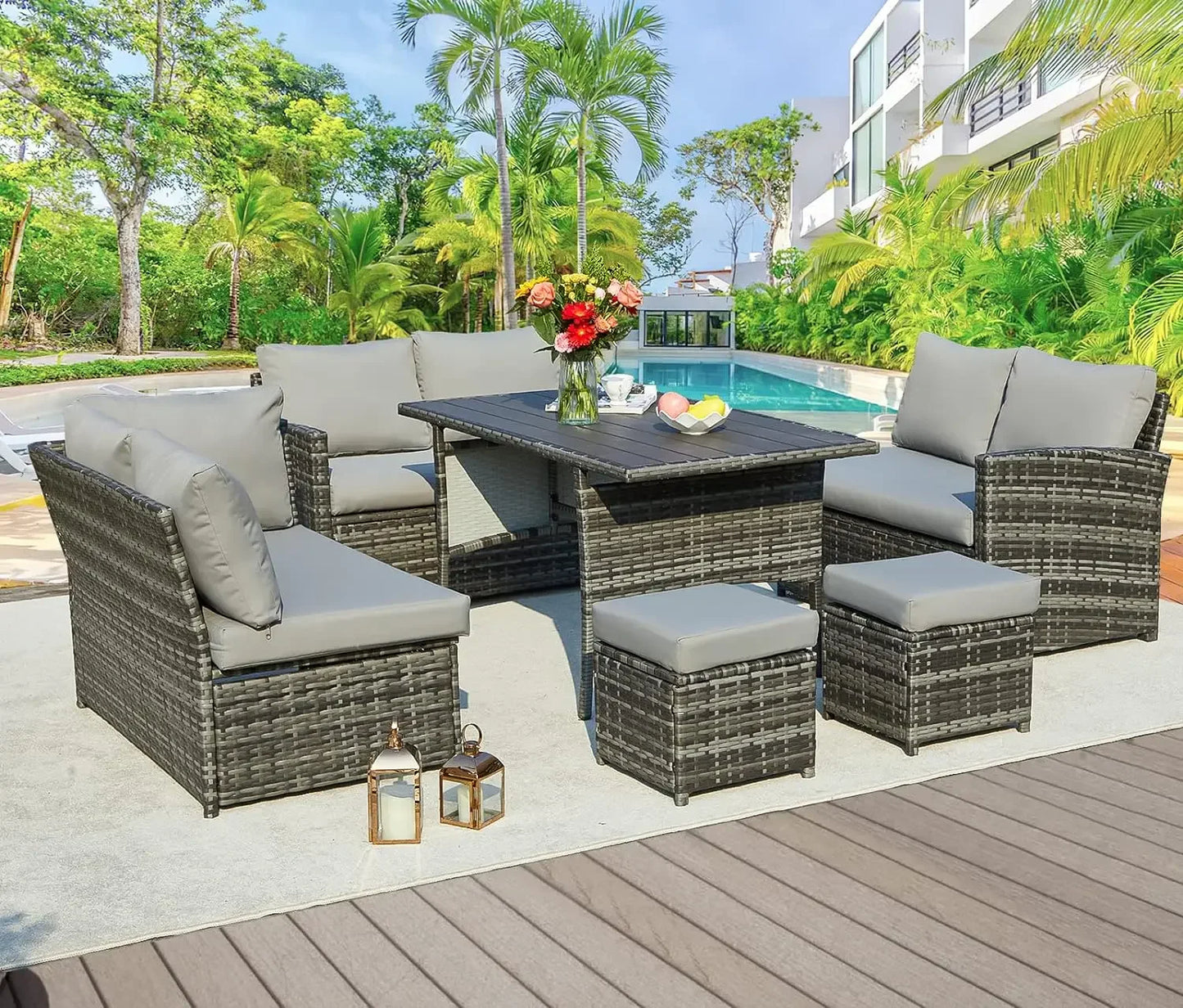 Patio Furniture Set 7 Pieces Outdoor Patio Furniture