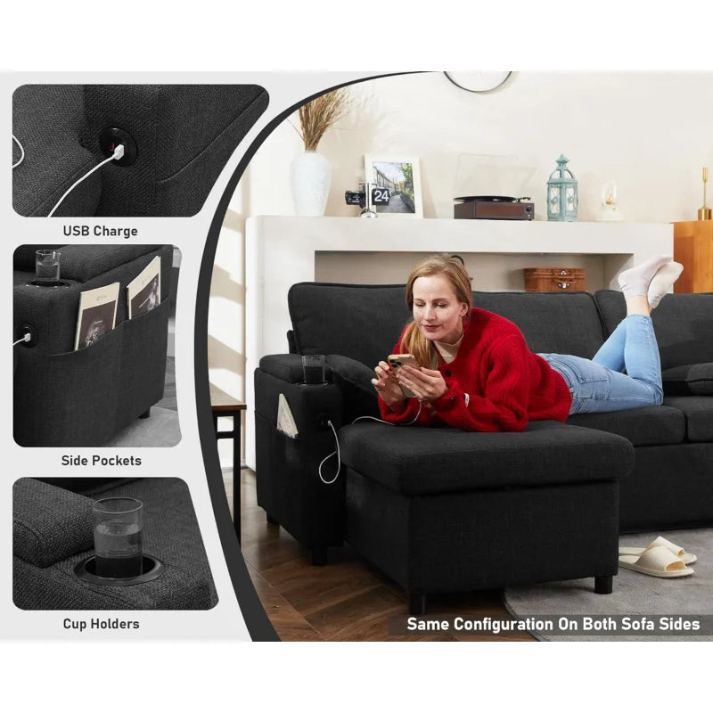 Sofa Bed Sleeper Pull Out 2 in 1 Sectional