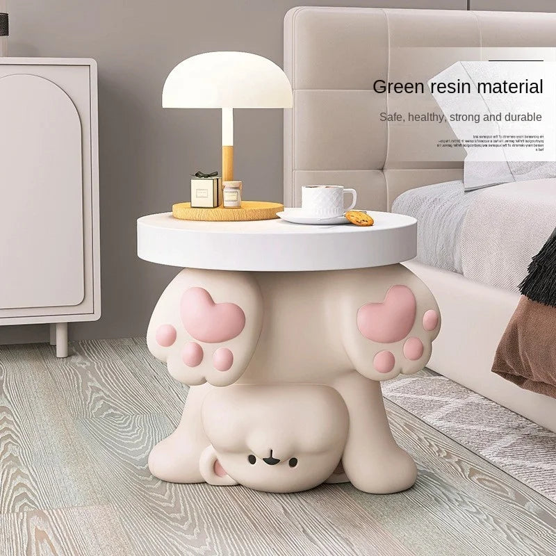 Cream Wind Bear Floor Storage Table