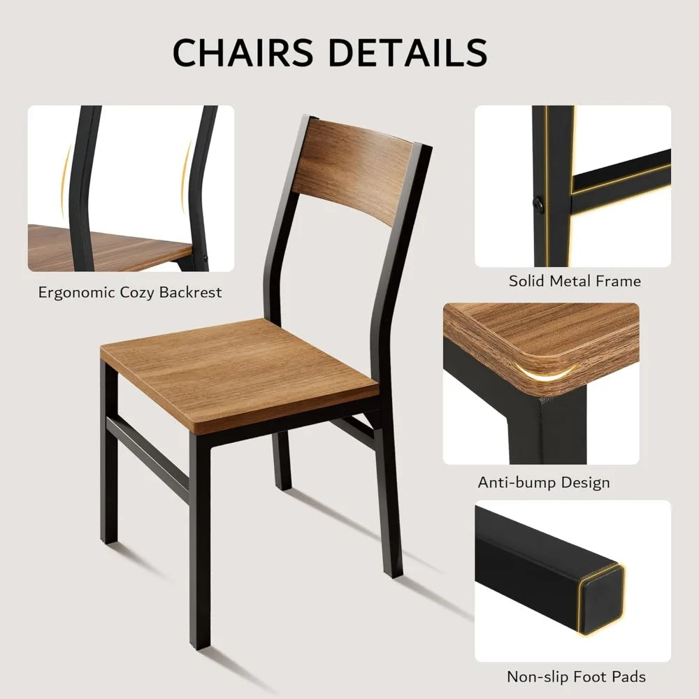 7 Pieces Dining Table with 6 Chairs