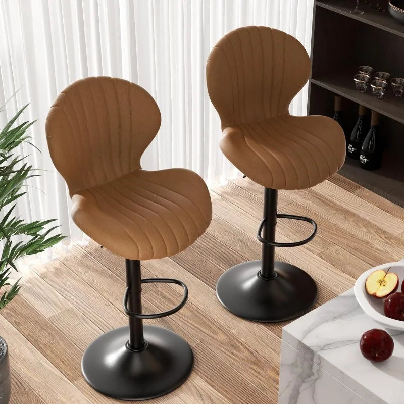 Set of 2 Modern Swivel Bar Chairs