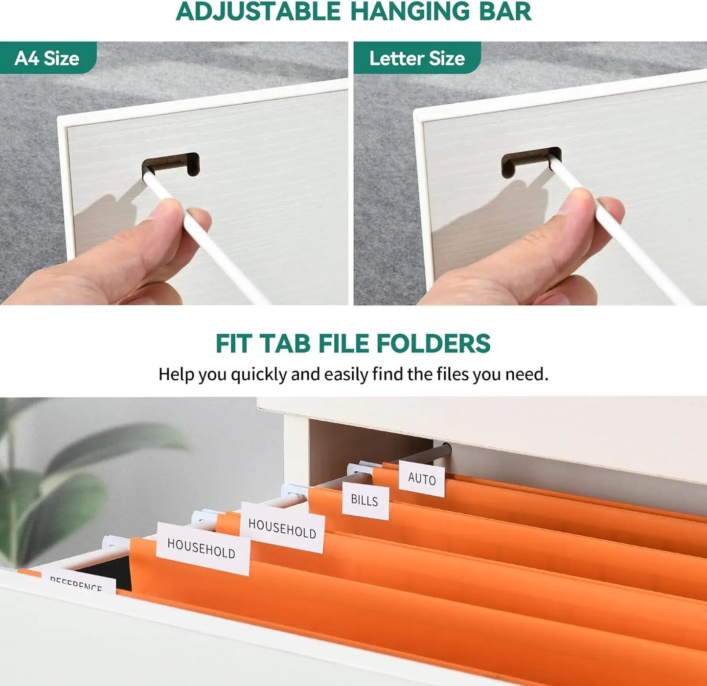 4-Drawer File Cabinet with Lock,