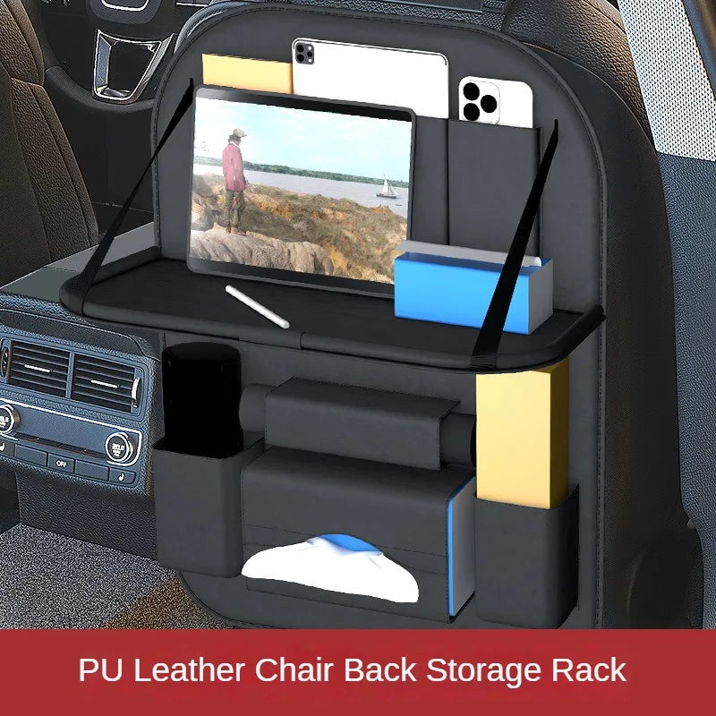Car Backseat Organizer With Tablet Holder Leather