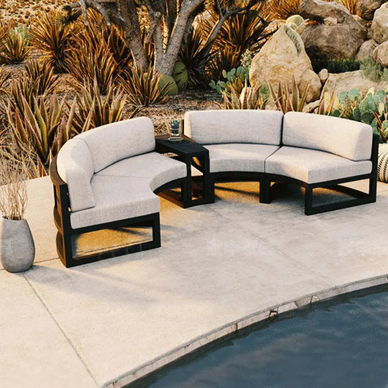 Customized aluminum alloy outdoor sofa combination villa courtyard waterproof and sun-proof