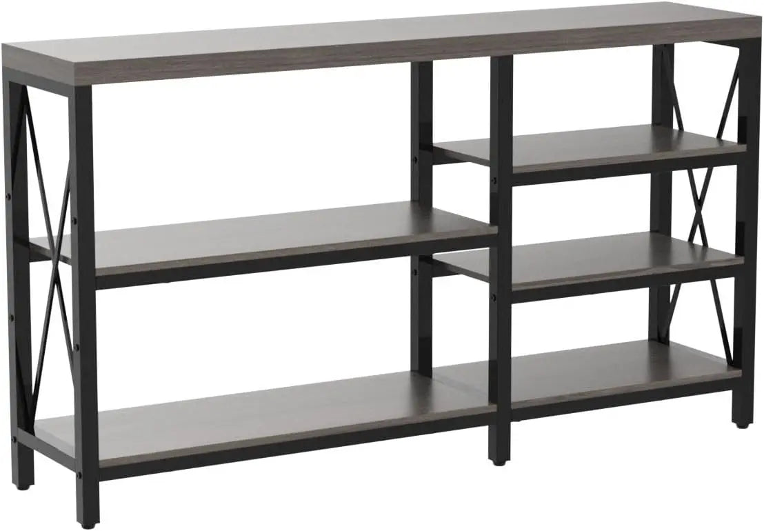 Console Table Narrow w/ 5-Tier Storage Shelves