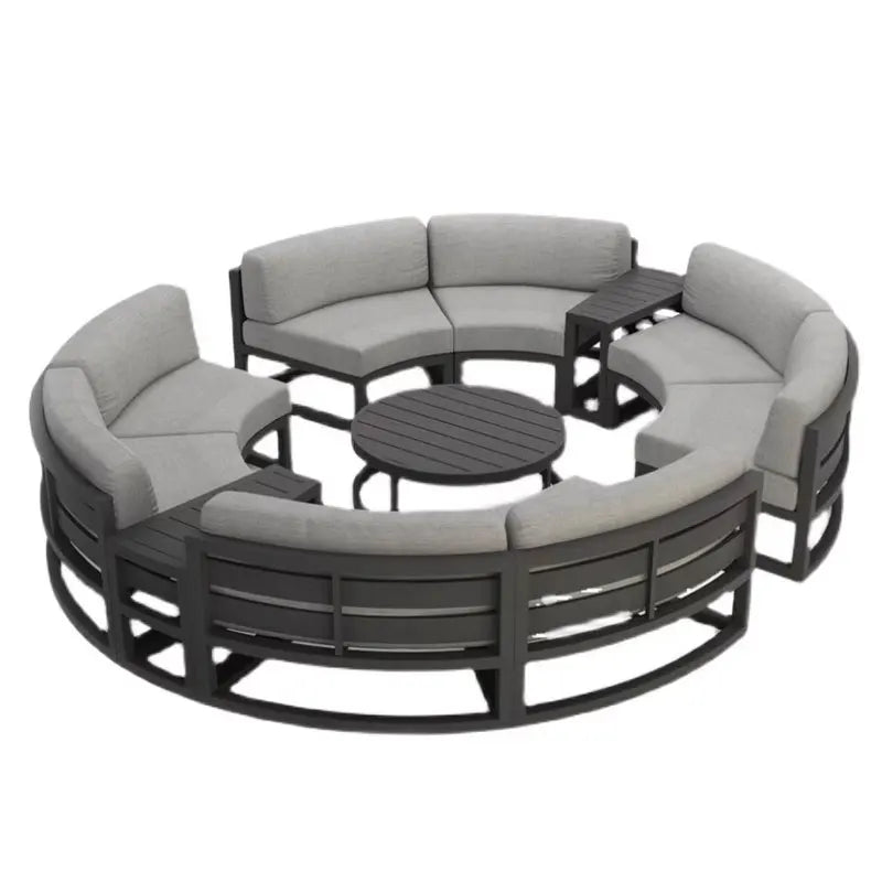 Customized aluminum alloy outdoor sofa combination villa courtyard waterproof and sun-proof