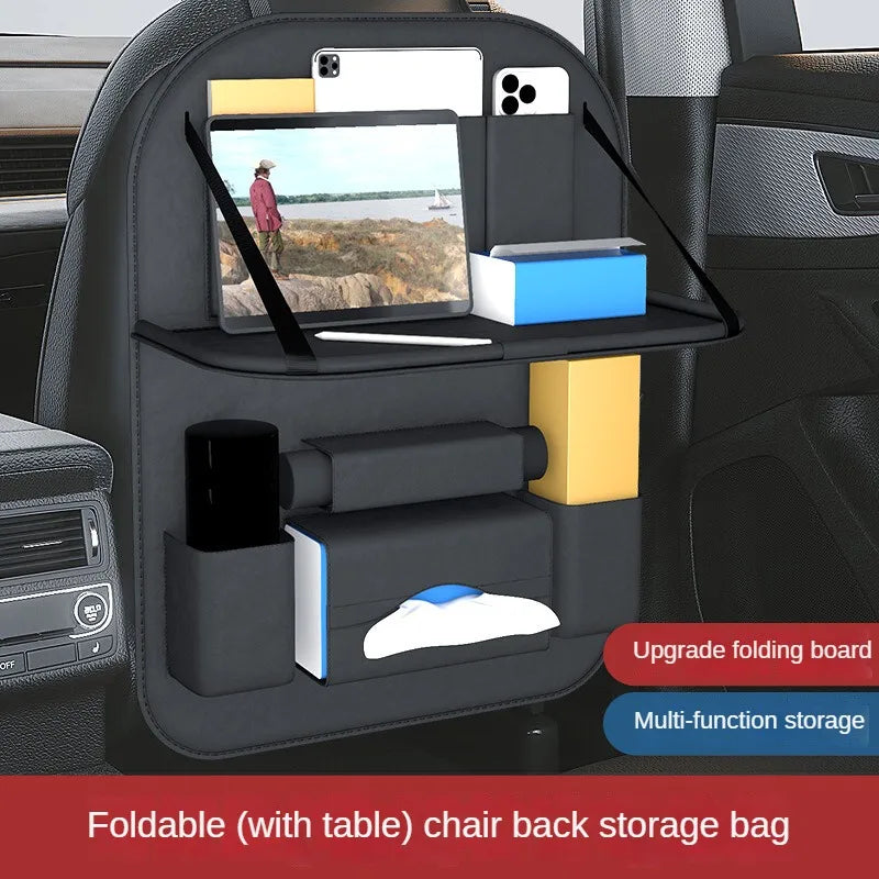 Car Backseat Organizer With Tablet Holder Leather