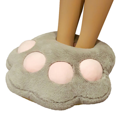 Winter cute cartoon warm thick slippers warm feet plush mat