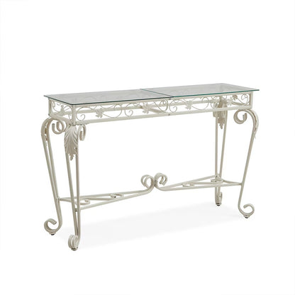 2nd Tier Modern Tempered Glass Console Table, Entrance Table, Sofa Table With Storage Shelves