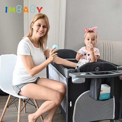 l Baby Cribs Foldable Baby Cot With Diaper Table