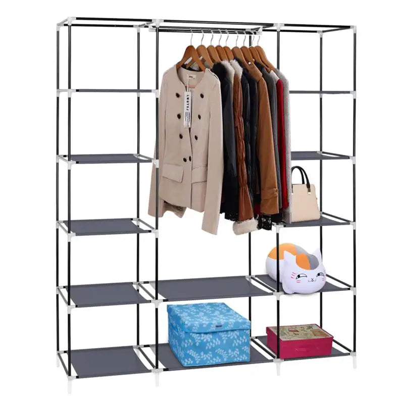 Clothes Foldable wardrobe  Double Rod