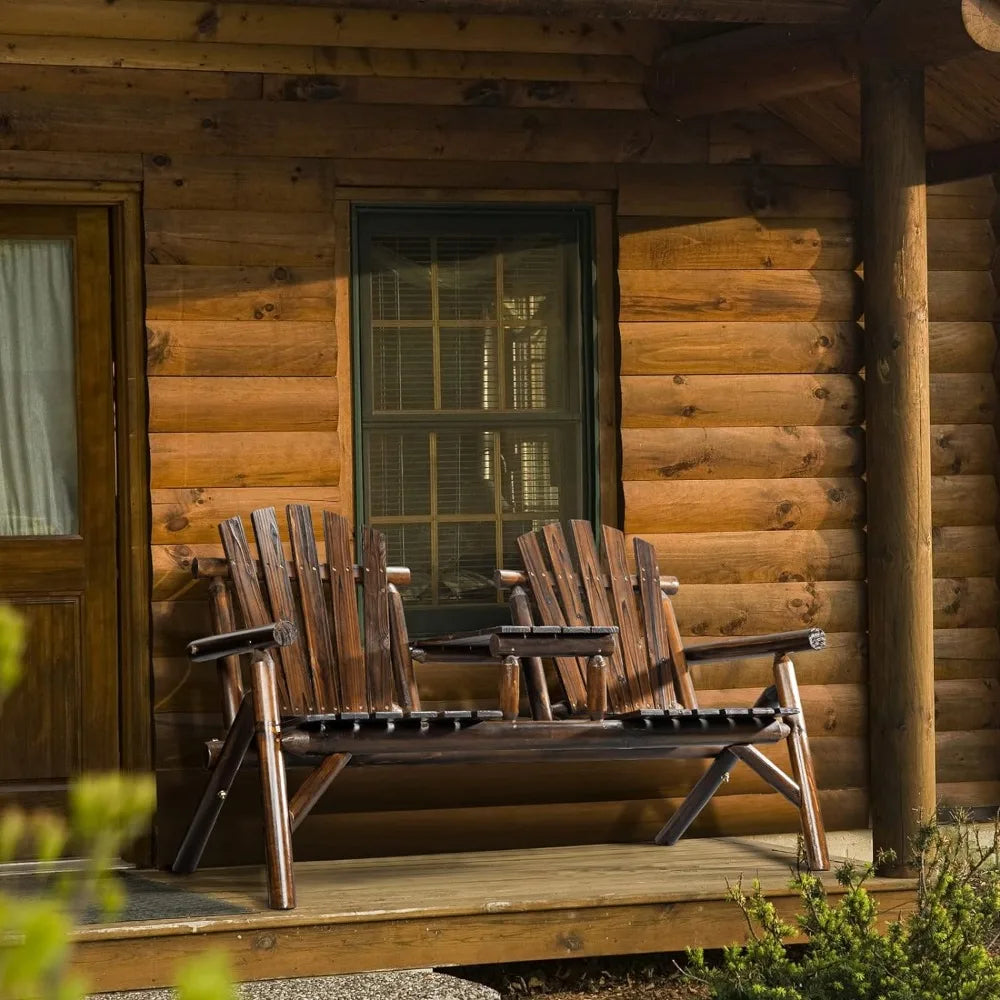 Outdoor Bench with Built-in Table