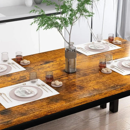 Restaurant dining table set, kitchen set with 2 benches