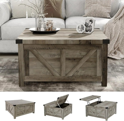 Farmhouse Lift Top Coffee Table with Storage