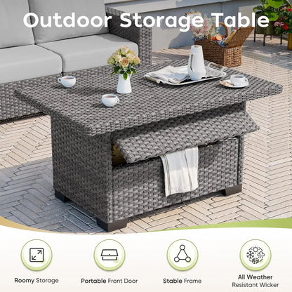 Patio Outdoor Storage Table