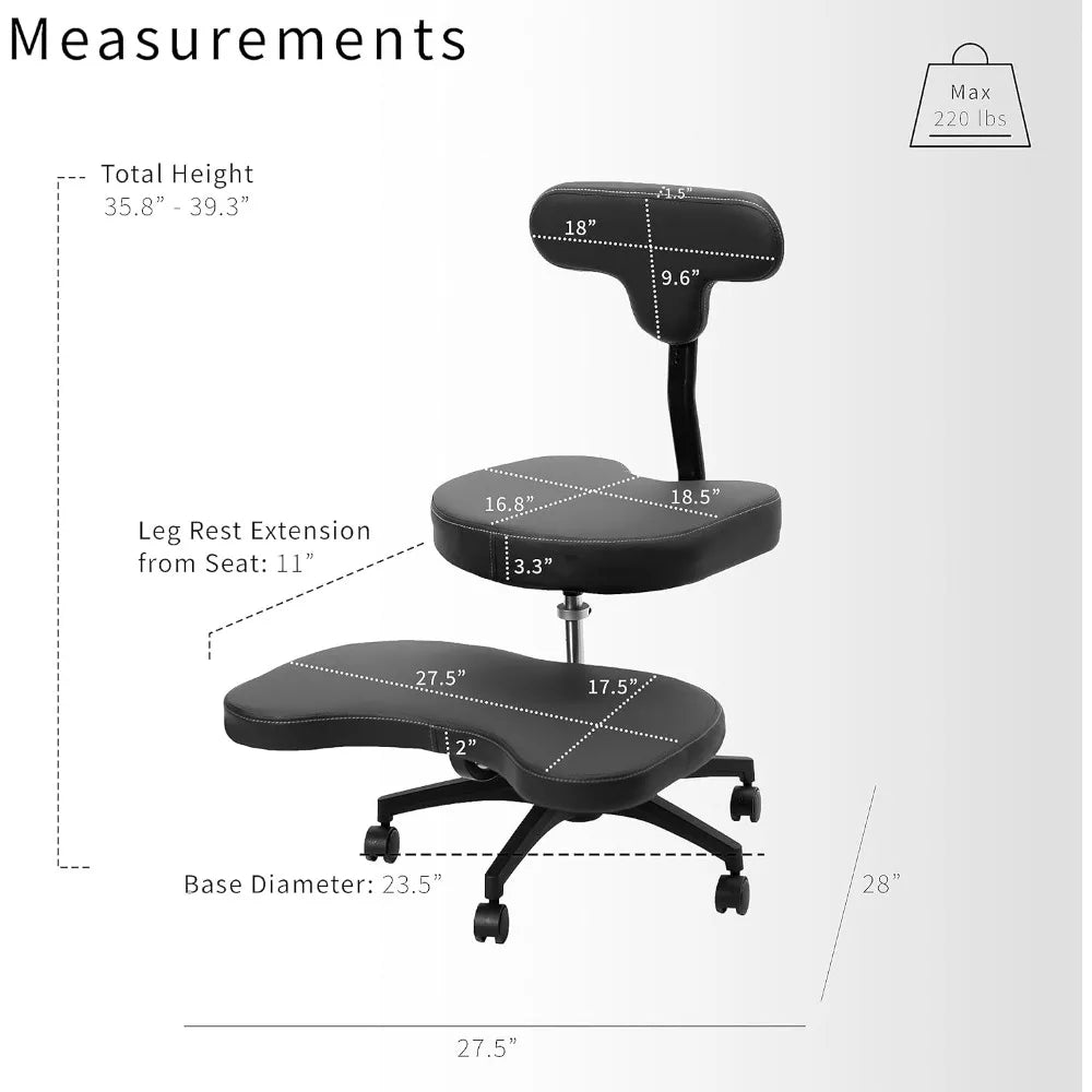 Ergonomic Cross Legged Chair with Wheels