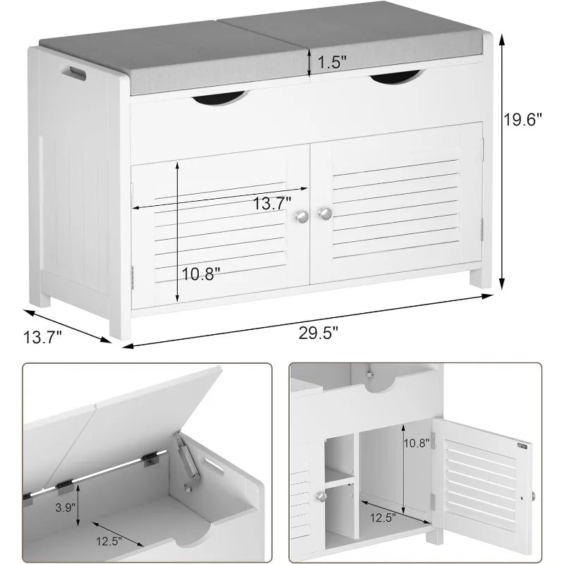 Shoe Storage with Lift Top Storage