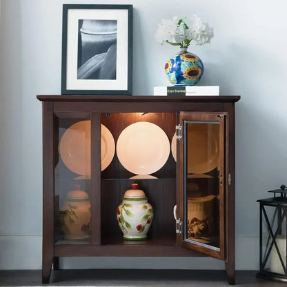 Entryway Curio Cabinet with Interior Light