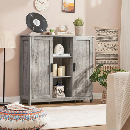 Sideboard Buffet Cabinet with 2 Doors and 4 Storage Shelves