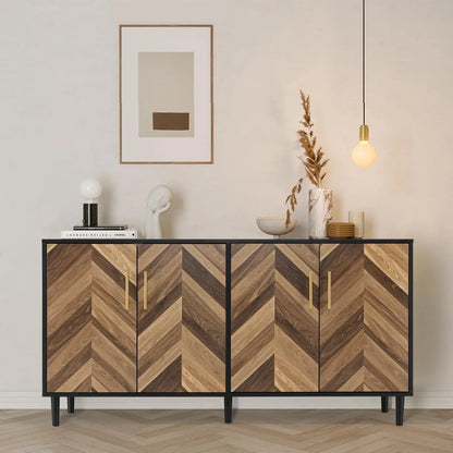 Modern Sideboard Buffet Cabinet with 4 Doors