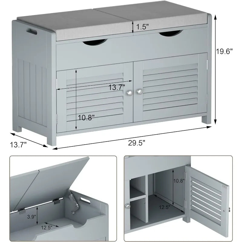 Shoe Storage with Lift Top Storage