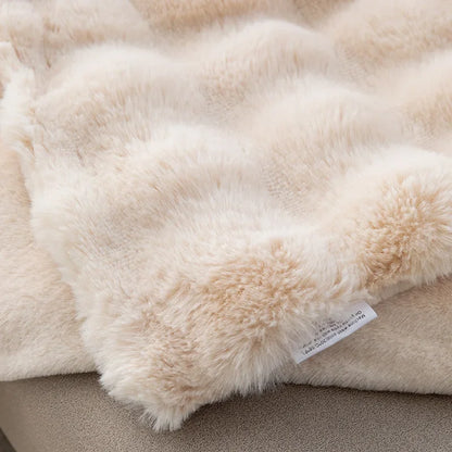 Imitation Rabbit Fur Plush Blanket
