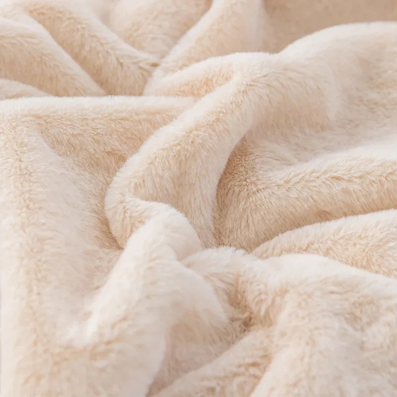 Imitation Rabbit Fur Plush Blanket