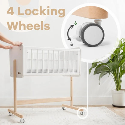 Comfy Cubs Wooden Bedside Bassinet Sleeper