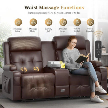 Massage Loveseat Recliner Sofa