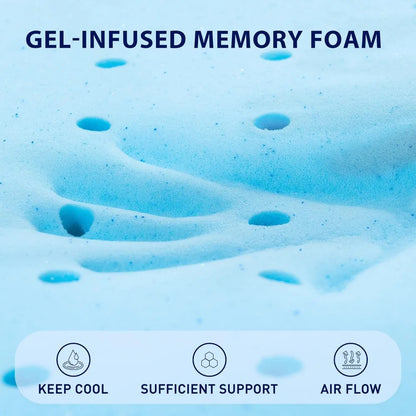 4 Inch Gel-Infused Memory Foam/cooling Bed Mattress Topper