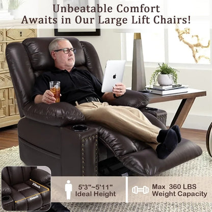 Reclining Sofas with Heated and Massage, Adjustable Lift