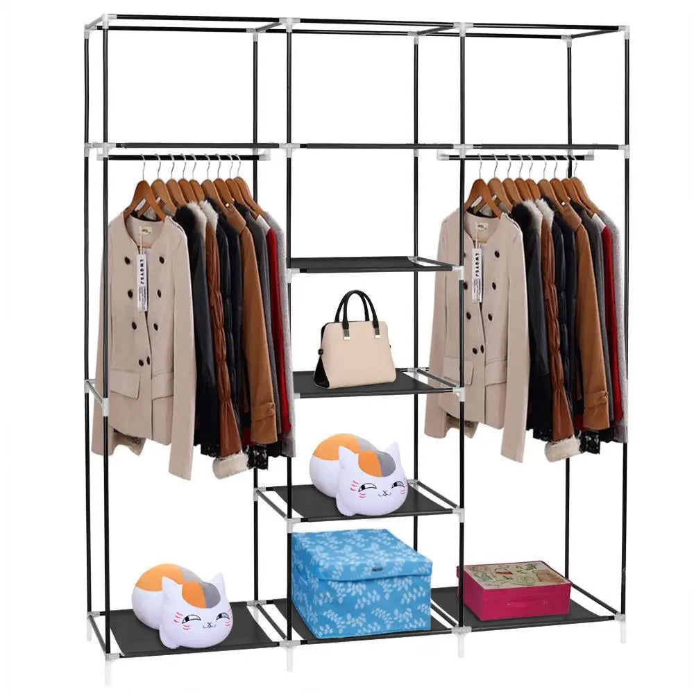 69 inch portable closet clothing storage cabinet