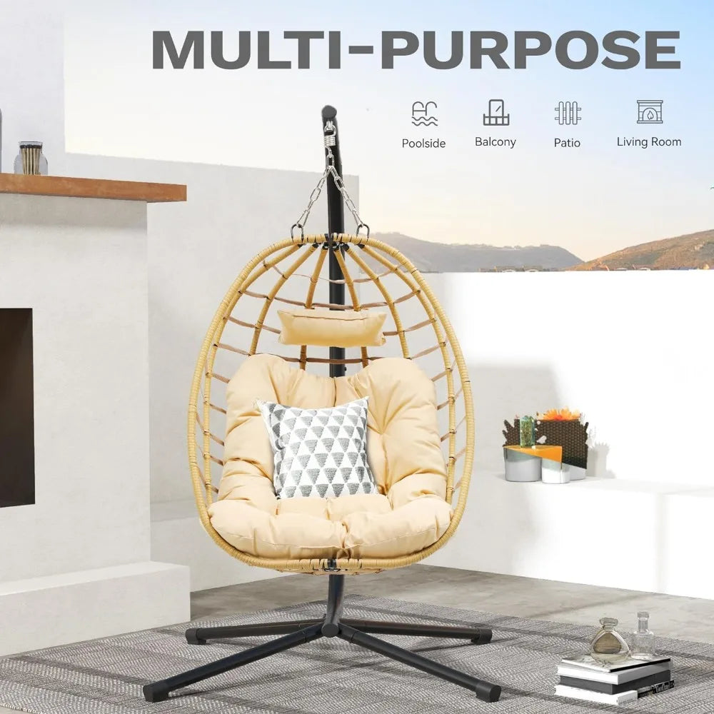 Egg Hanging Swing Chair with Stand