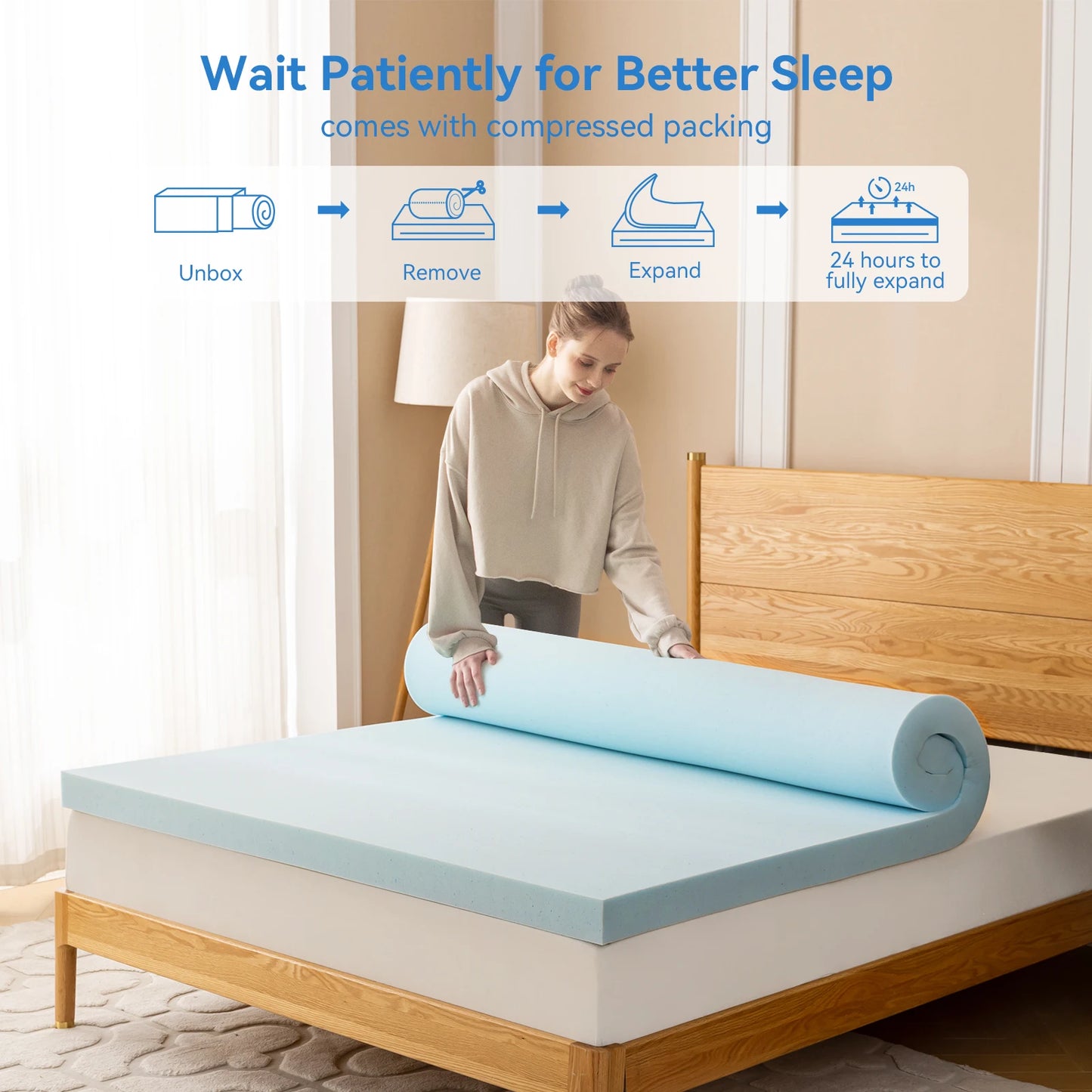 Gel Memory Foam Mattress Topper