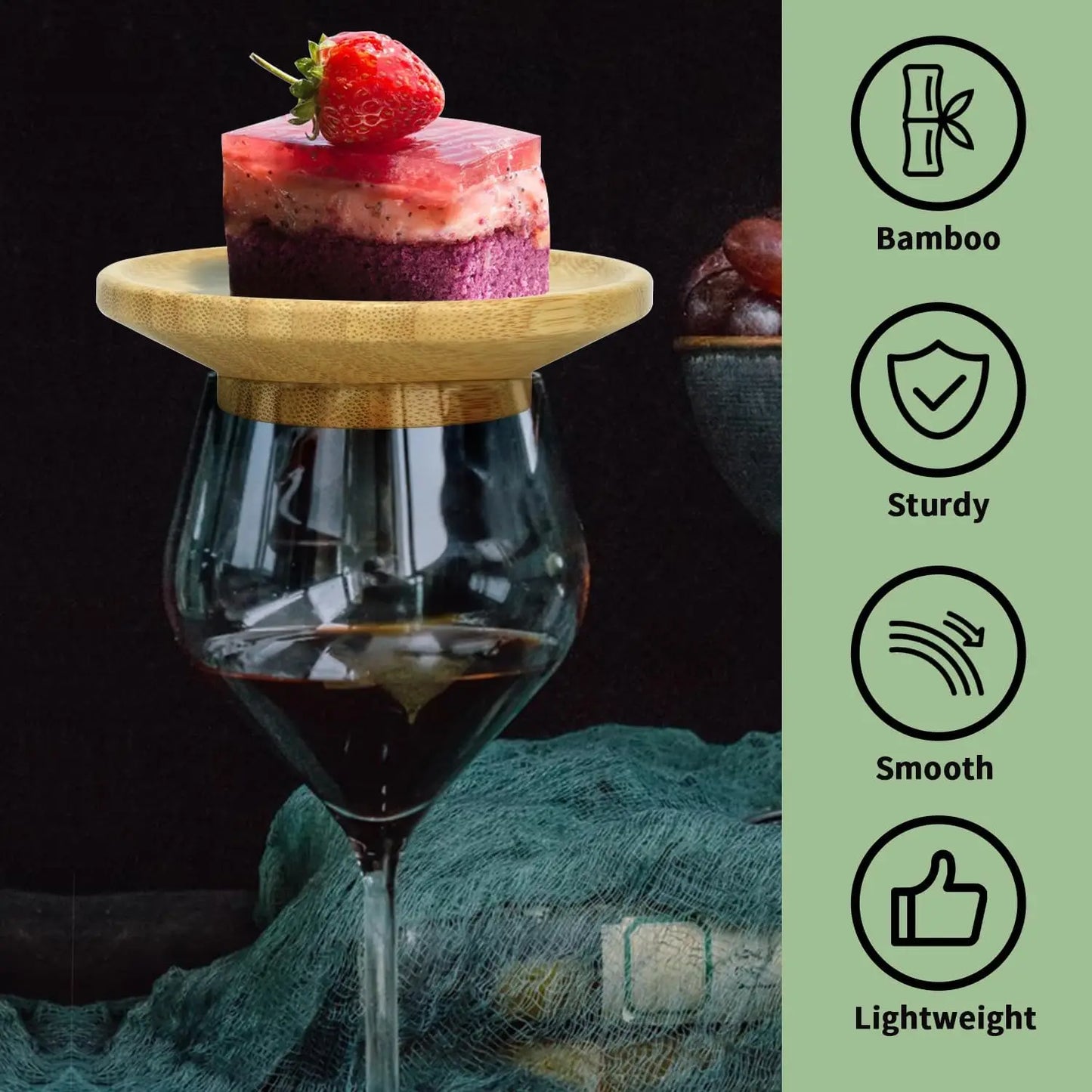 4 Pcs Set Wine Glass Charcuterie Topper