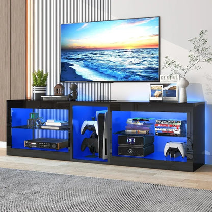 LED TV Stands w/60,000-Colors LED Lights