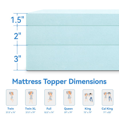 Gel Memory Foam Mattress Topper